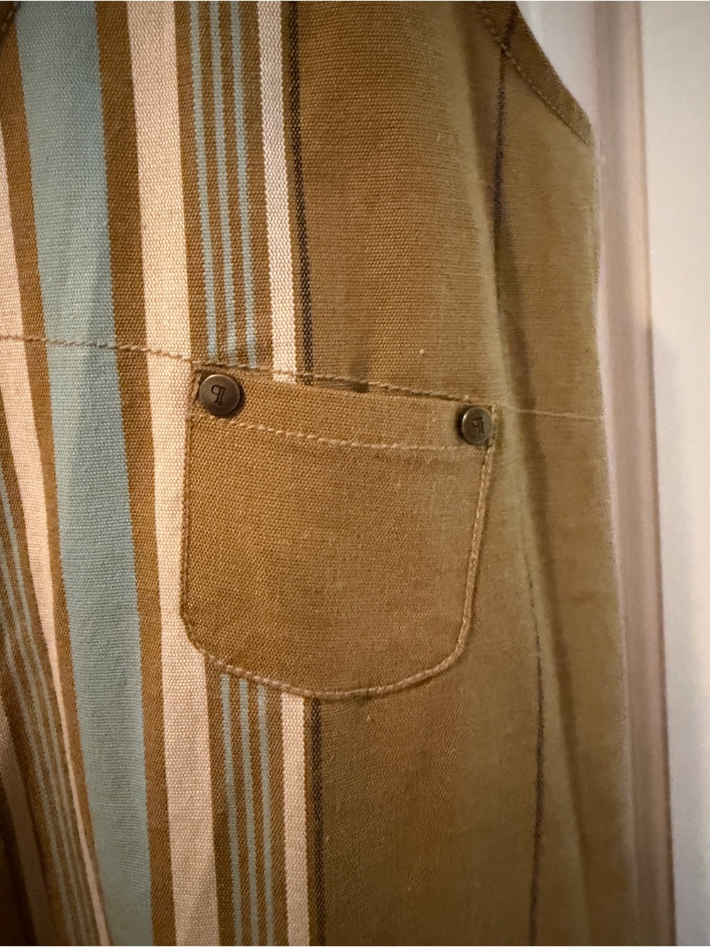 Pilcro Striped Olive Green One-Piece Jumper - Picture 6 of 9